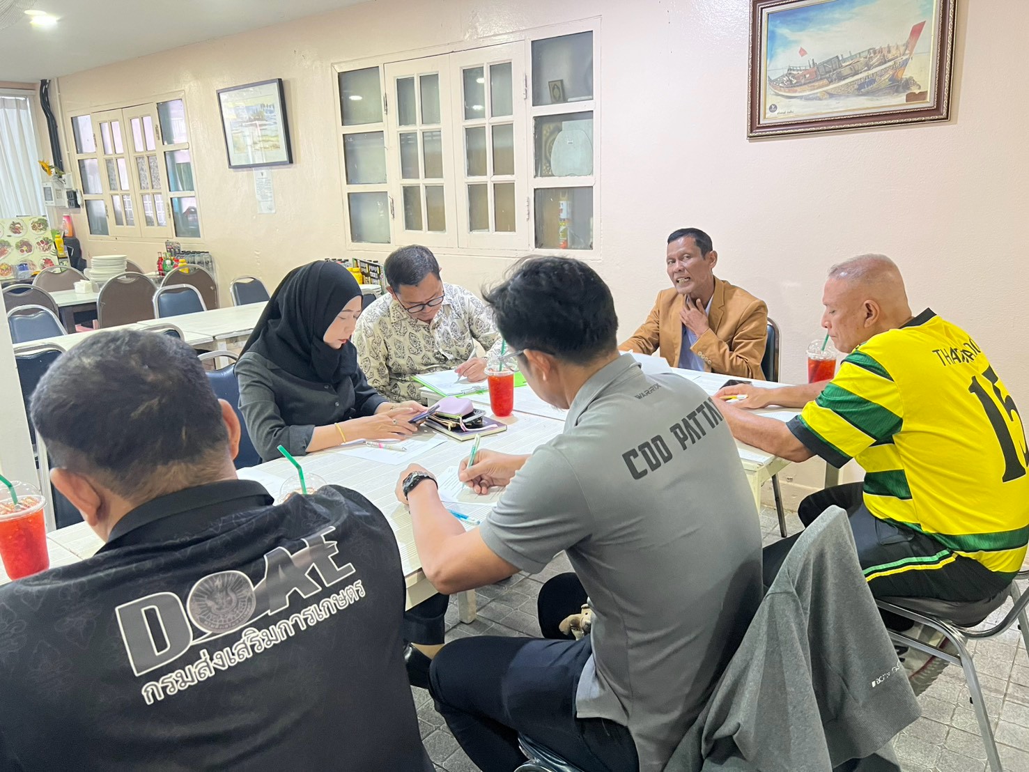 สพอ.เมืองปัตตานี เข้าร่วมประชุมสภาสันติสุขตำบลจะบังติกอ